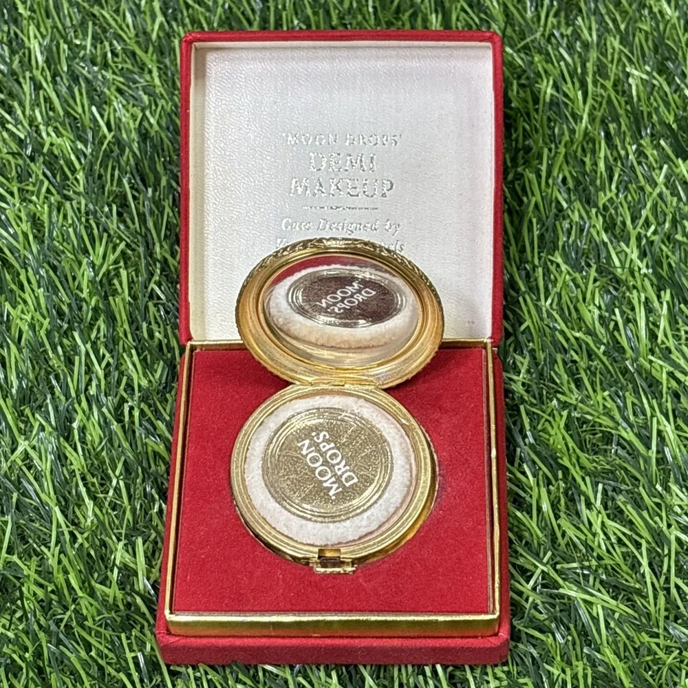 Vintage Revlon Moon Drops Demi Makeup Compact w/ Box Van Cleef & Arpels